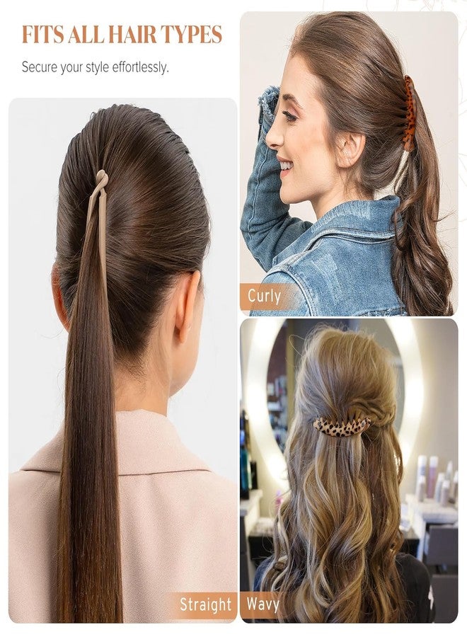 جيفت4يو مشبك شعر على شكل موزة من Gift4u للنساء، عبوة من 7 قطع، مشابك شعر على شكل موزة بطول 5.1 بوصة للشعر الناعم والكثيف، مشابك شعر كبيرة لذيل الحصان - Image 5